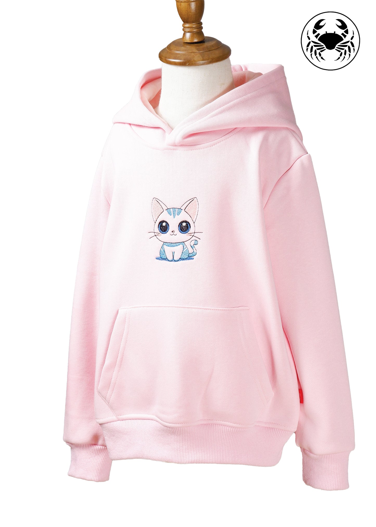 Embroidered Hoodie for Kids - Cute Kitty