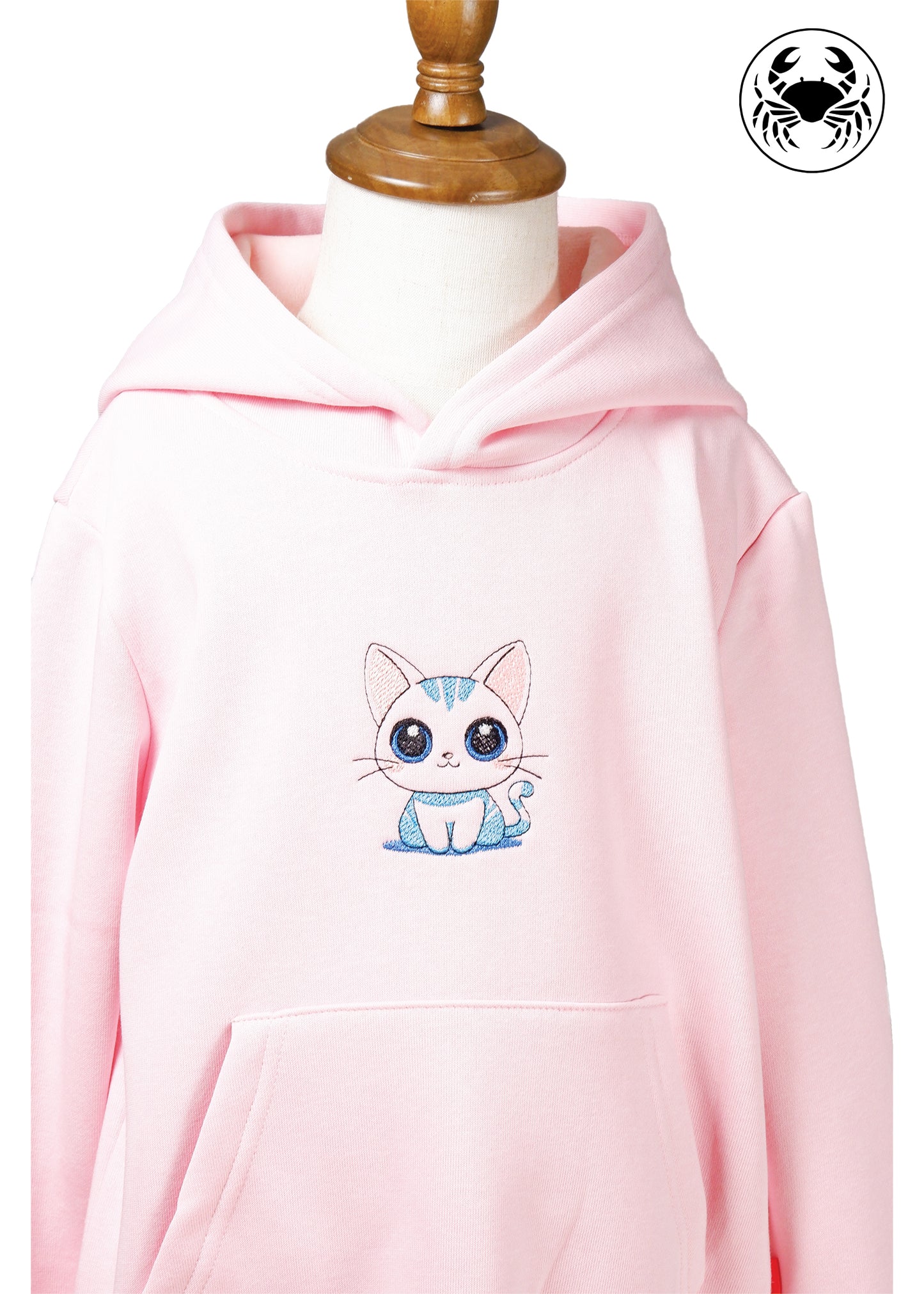 Embroidered Hoodie for Kids - Cute Kitty