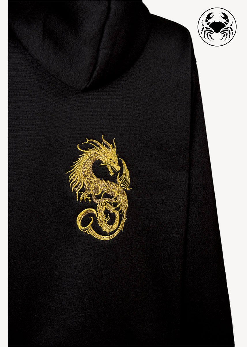 Embroidered Hoodie - Golden Dragon